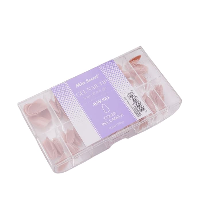 GEL NAIL TIP ALMOND PIEL CANELA  140 PCS1