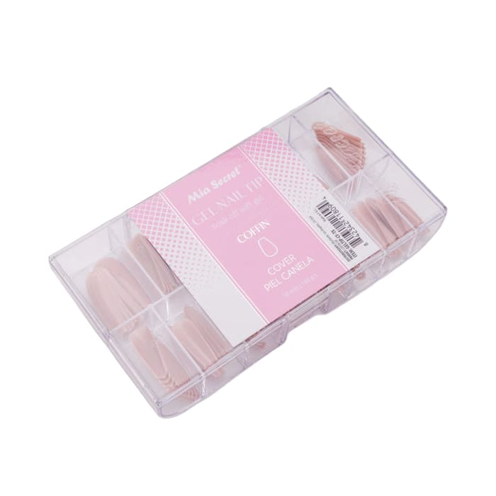 GEL NAIL TIP COFFIN PIEL CANELA  140 PCS1