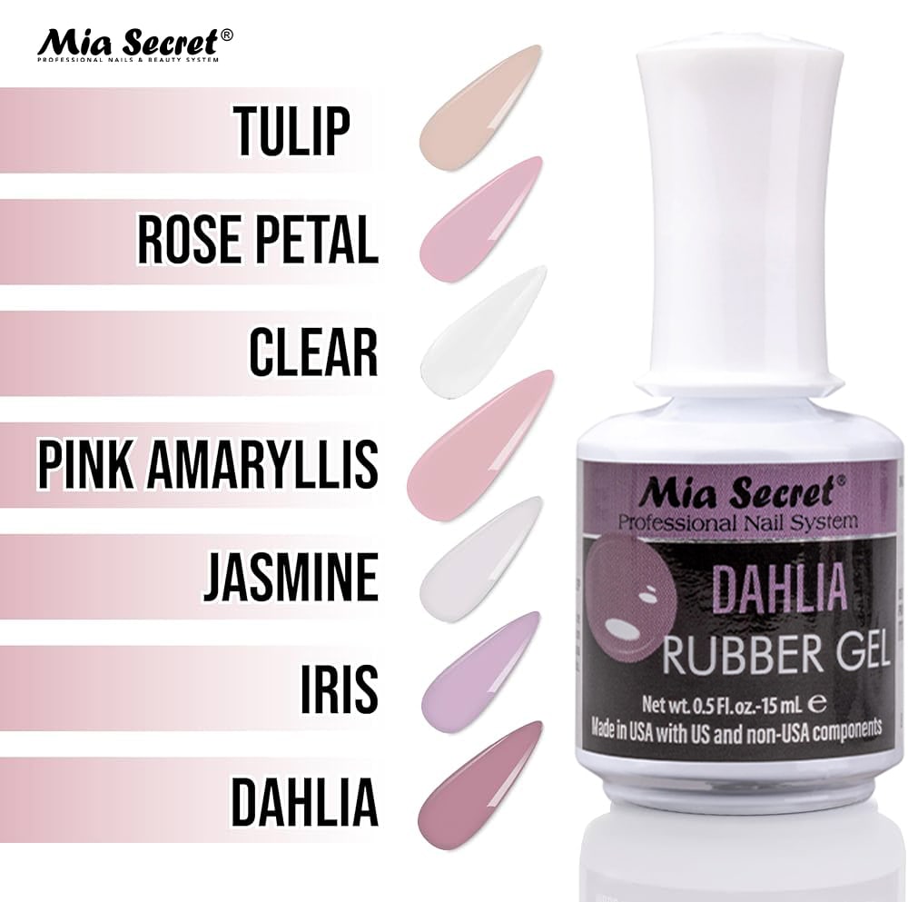 RUBBER TOP GEL FOR NAILS 0.5 OZ - DAHLIA1