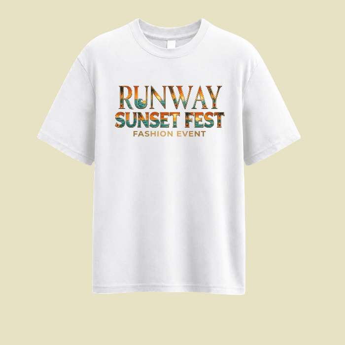 Polera Exclusiva – Edición Runway Sunset Fest (Blanca)1