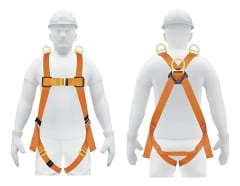 Arnés de cuerpo completo con 3 anillos, ANSI, Truper