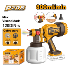 CSGLI2004 PISTOLA PULVERIZADORA INALAMBRICA
20V 800ml/min SOLO