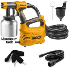 Pistola Rociadora Eléctrica Ingco De Aluminio Con Tacho De 800ml Amarillo