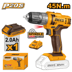 CDLI200518
Taladro inalámbrico 20V+CARGADOR
+BATERIA2.0Ah ACC15+1