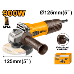 AG900285 AMOLADORA ANGULAR 900W 125mm CONTROL DE VELOCIDAD