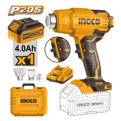 HGLI20025 Pistola de Calor 20V CON BATERIA 4.0Ah y
cargador