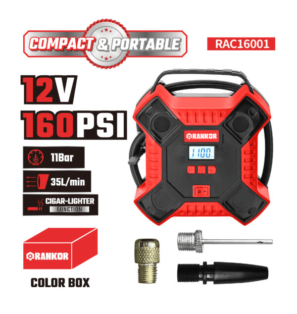 Compresor de aire 12v para automotivil 160PSI RAC160012