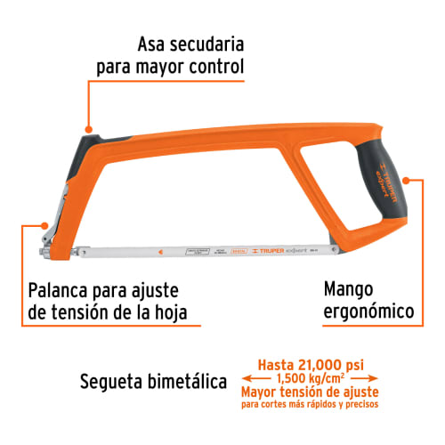 Arco profesional extra pesado para sierra de 12, Truper Expert4
