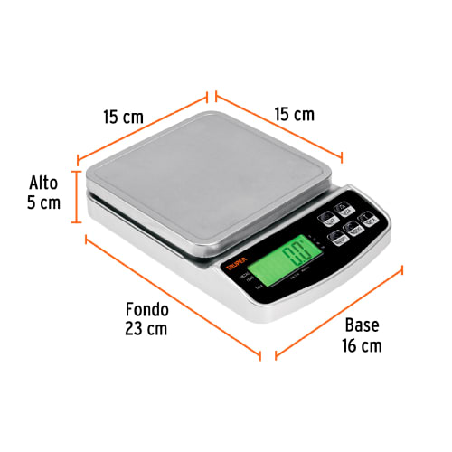 BASE-3 Báscula digital de precisión, 3kg, Truper2
