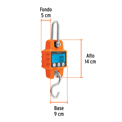 Balanza electrónica colgante, capacidad 300 kg, Truper3