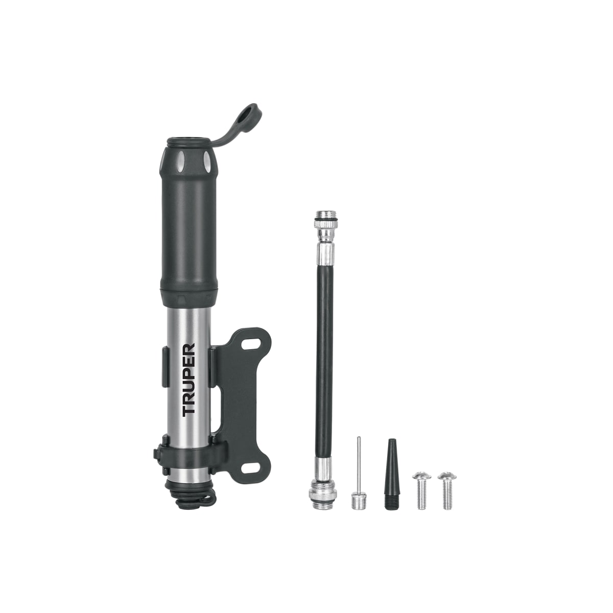 Inflador Portatil Para Bicicletas Y Pelotas 85 Psi Truper Color Negro1