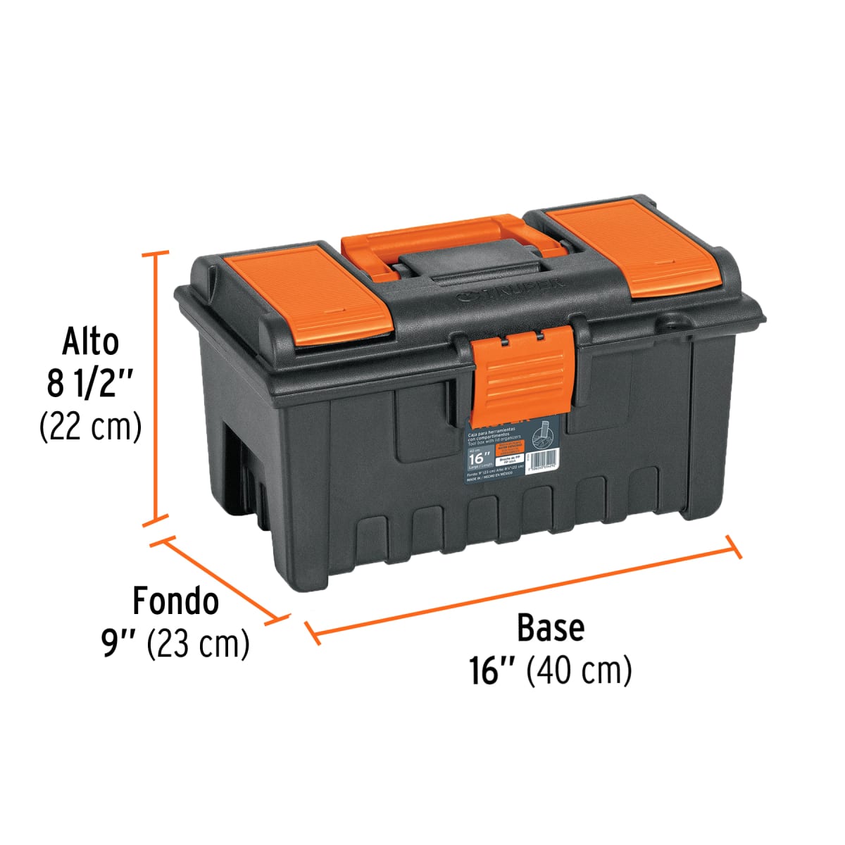 Caja para herramienta de 16 con compartimentos, Truper3