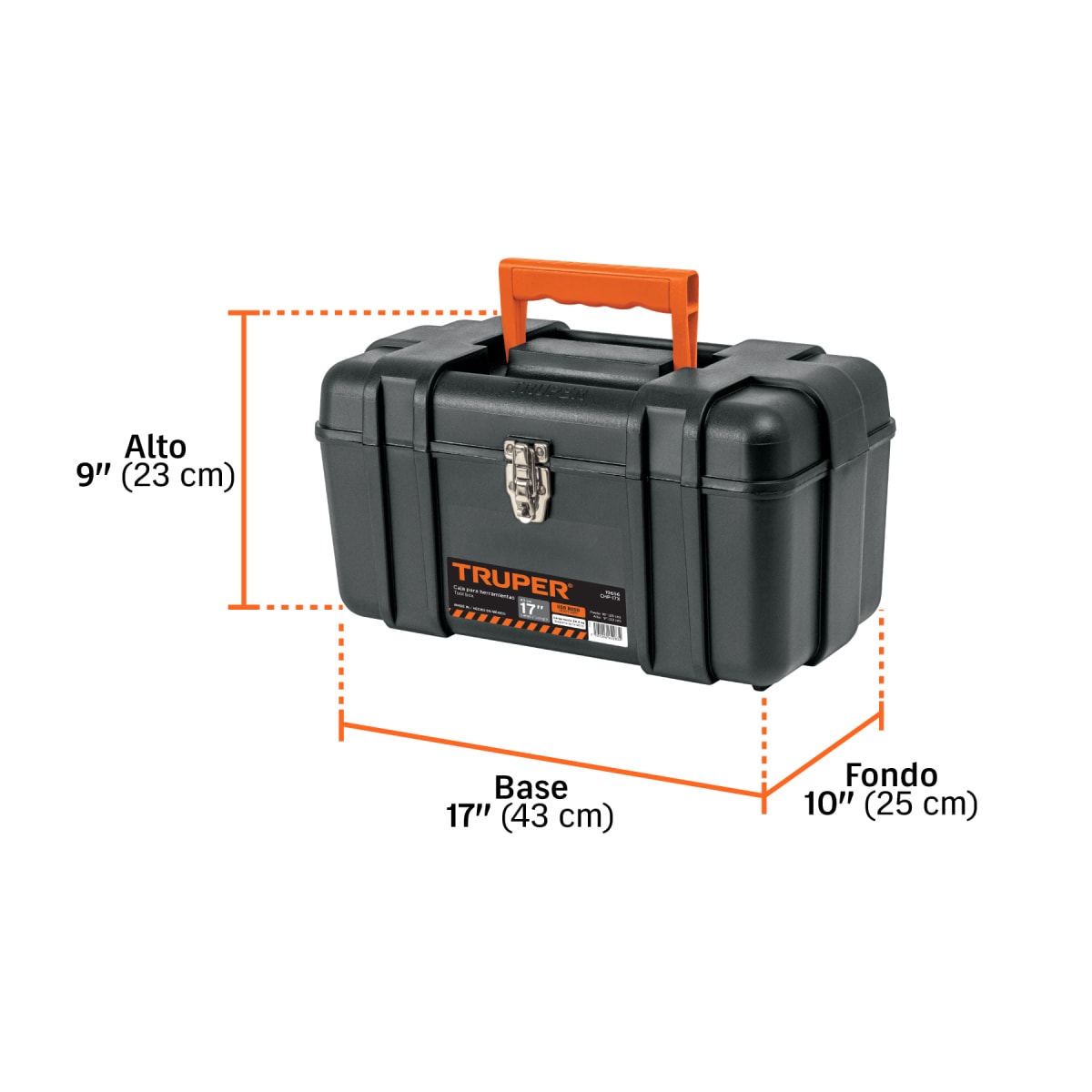 Caja Herramienta Industrial Broches Metálicos Truper 19656 Negro4