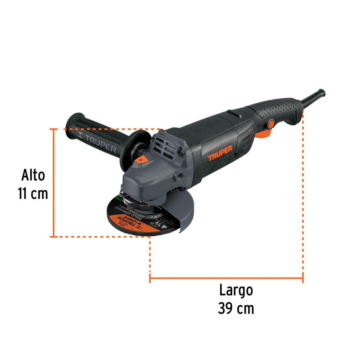 Amoladora industrial 4-1/2, 1250 W, 220 V, Truper2
