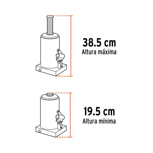 Gata de botella hidráulico de 4 Ton, Truper3