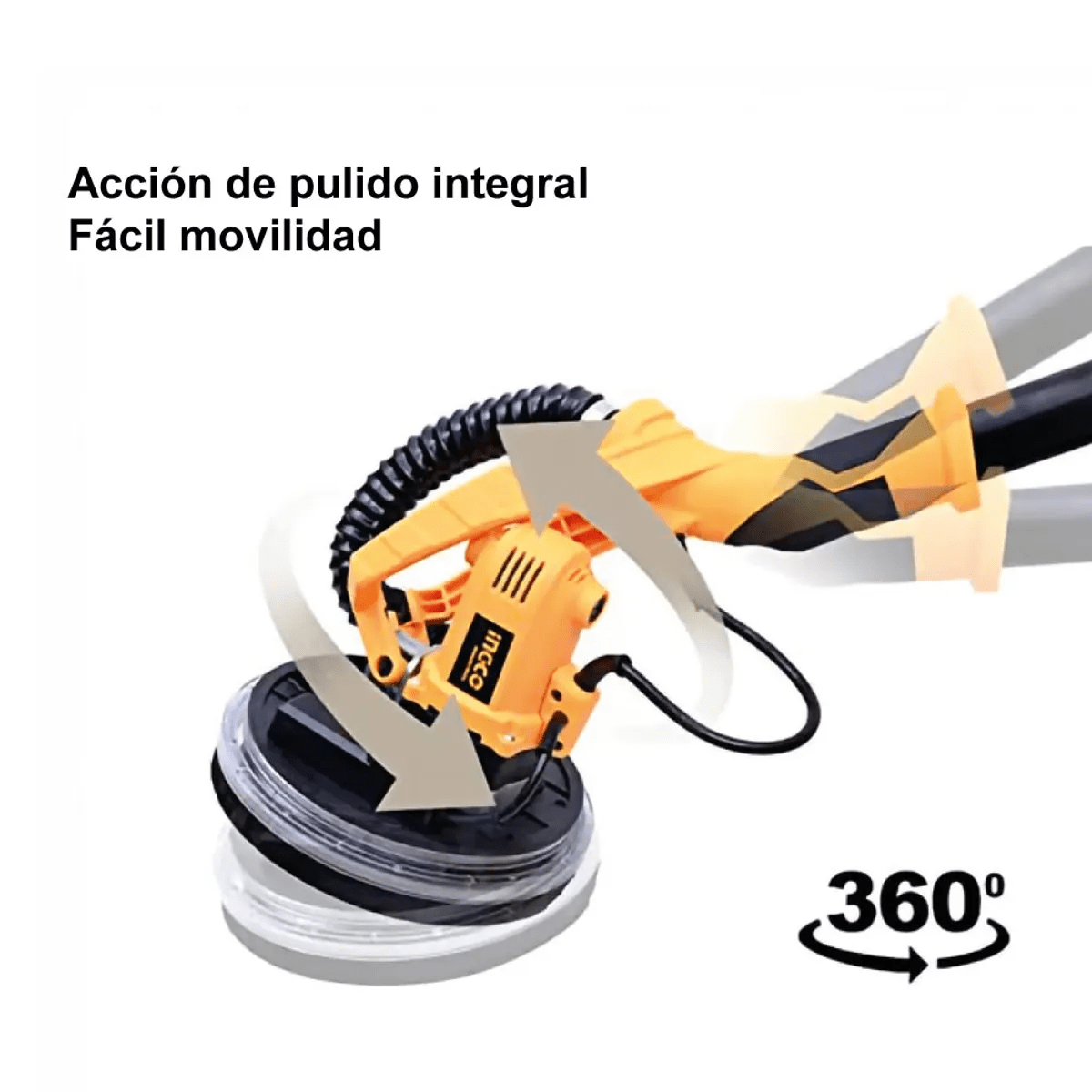 Ingco Lijadora De Pared Techo Dws10501 Amarillo/negro 50 Hz/60 Hz3