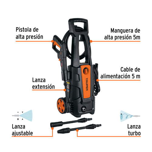 HILA-1800-2 Hidrolavadora eléctrica 1800 PSI, 220V3