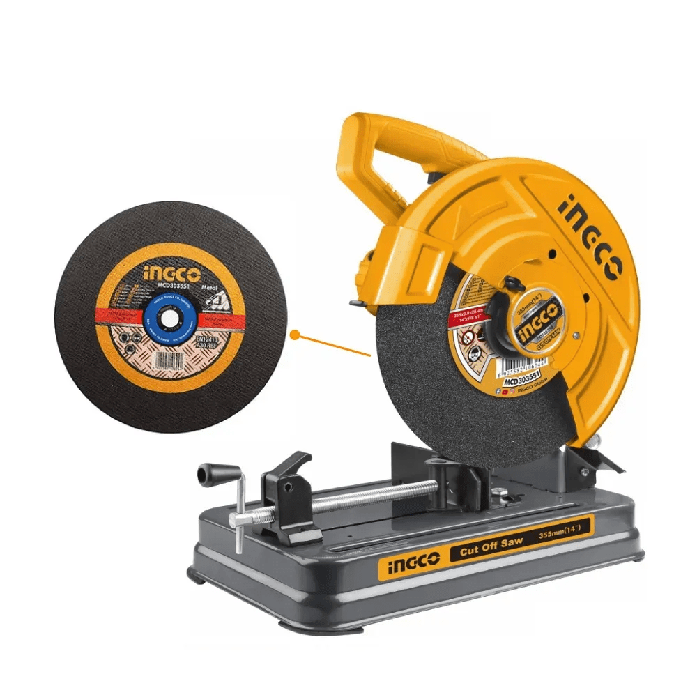 Tronzadora Industrial 14 2200 Watts 355mm Ingco Cos223558 Color Amarillo2