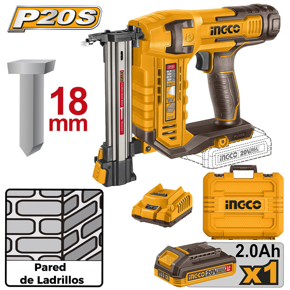CSTLI3808
Clavadora de hormigón a batería 20V 2nails/s1