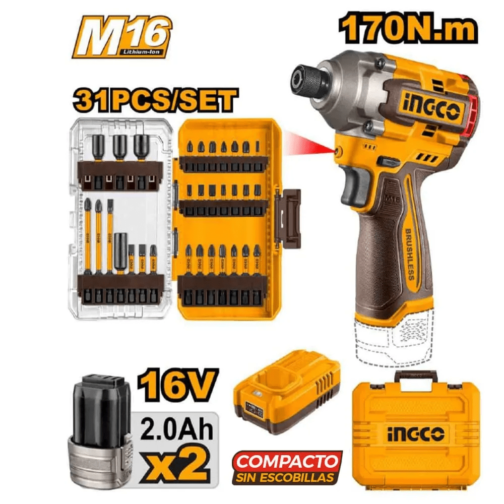 COSLI241083 ATORNILLADOR DE IMPACTO INALAMBRICO + JUEGO DE BROCAS1
