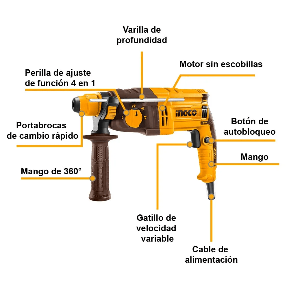 TALADRO ROTOMARTILLO PLUS 650W MALETIN2