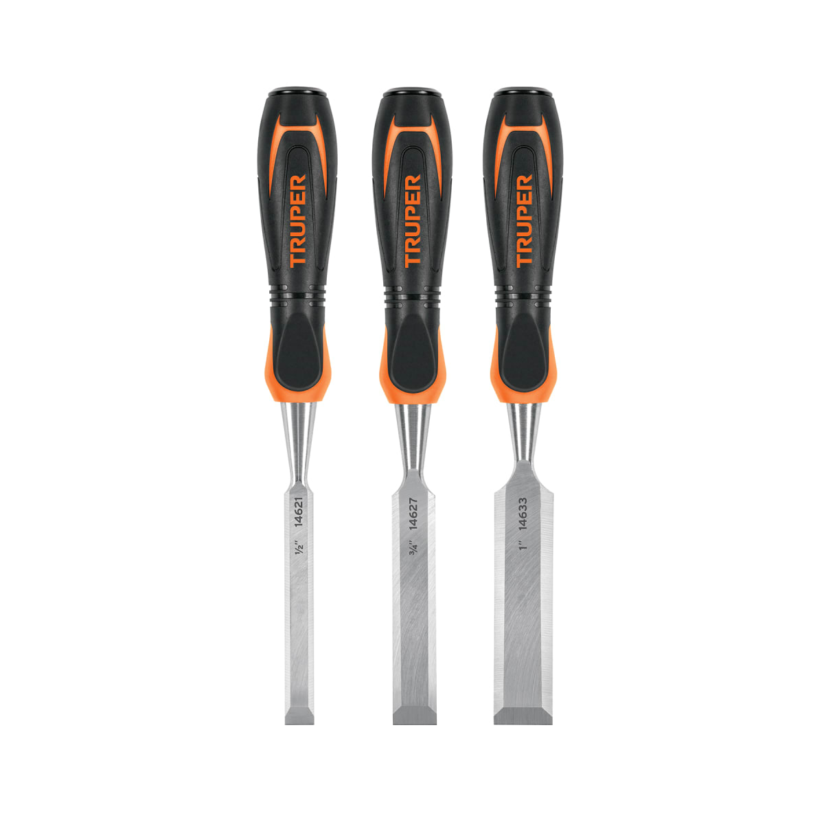 Juego de 3 formones mango Comfort Grip, Truper1