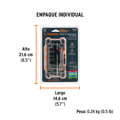 Desarmador de joyero con 30 puntas y extensión2