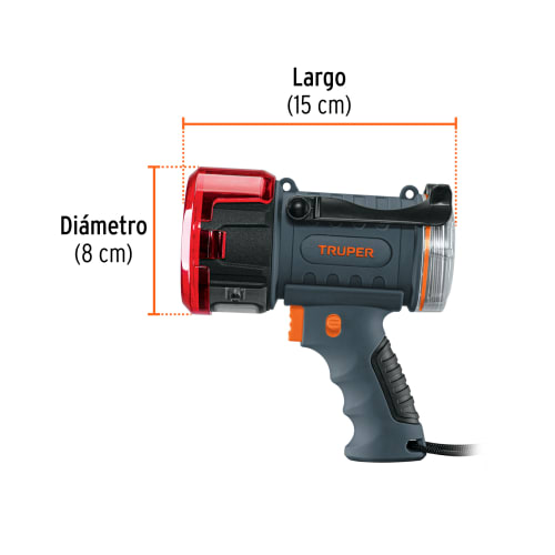 LARE-2000 Lámpara de LED 2000 lm recargable alta potencia, Truper6