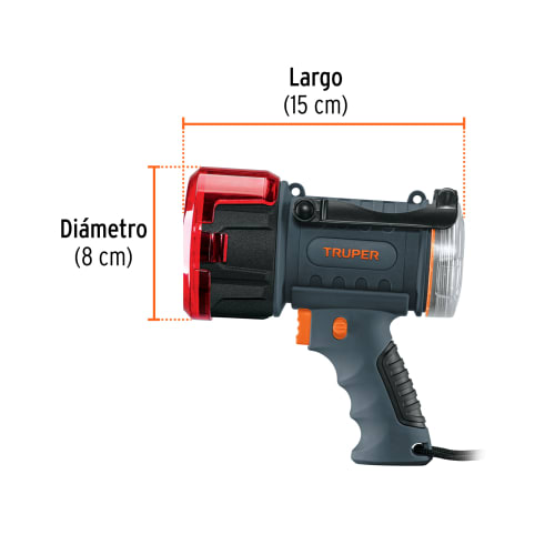 LARE-900 Lámpara de LED 900 lm recargable alta potencia, Truper5