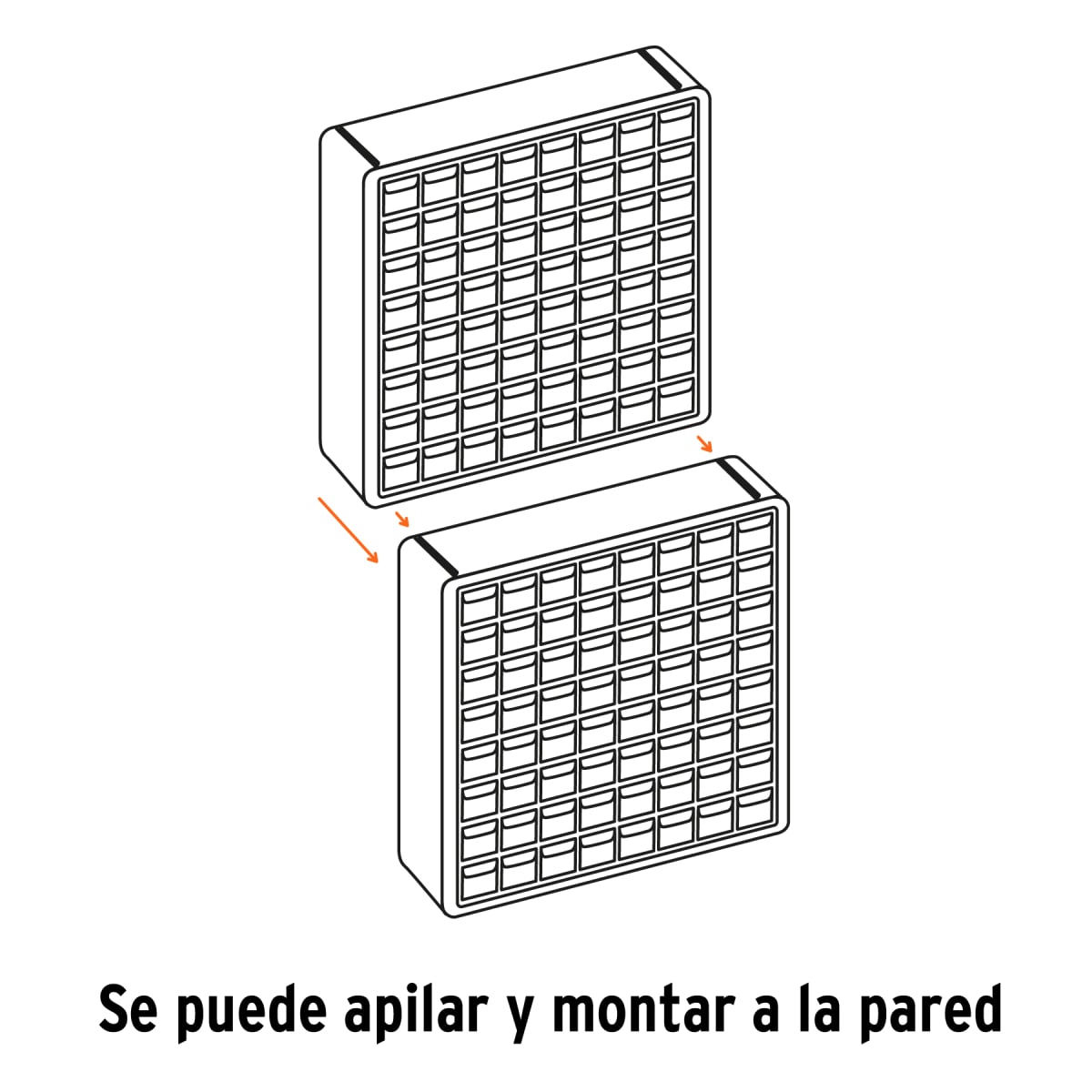 Organizador 10 Con 16 Compartimentos, Truper, 11851 Color Negro4