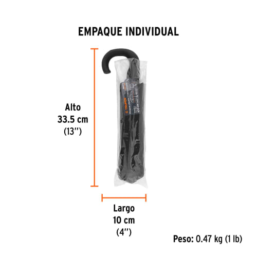 Paraguas truper de 95 cm 660745