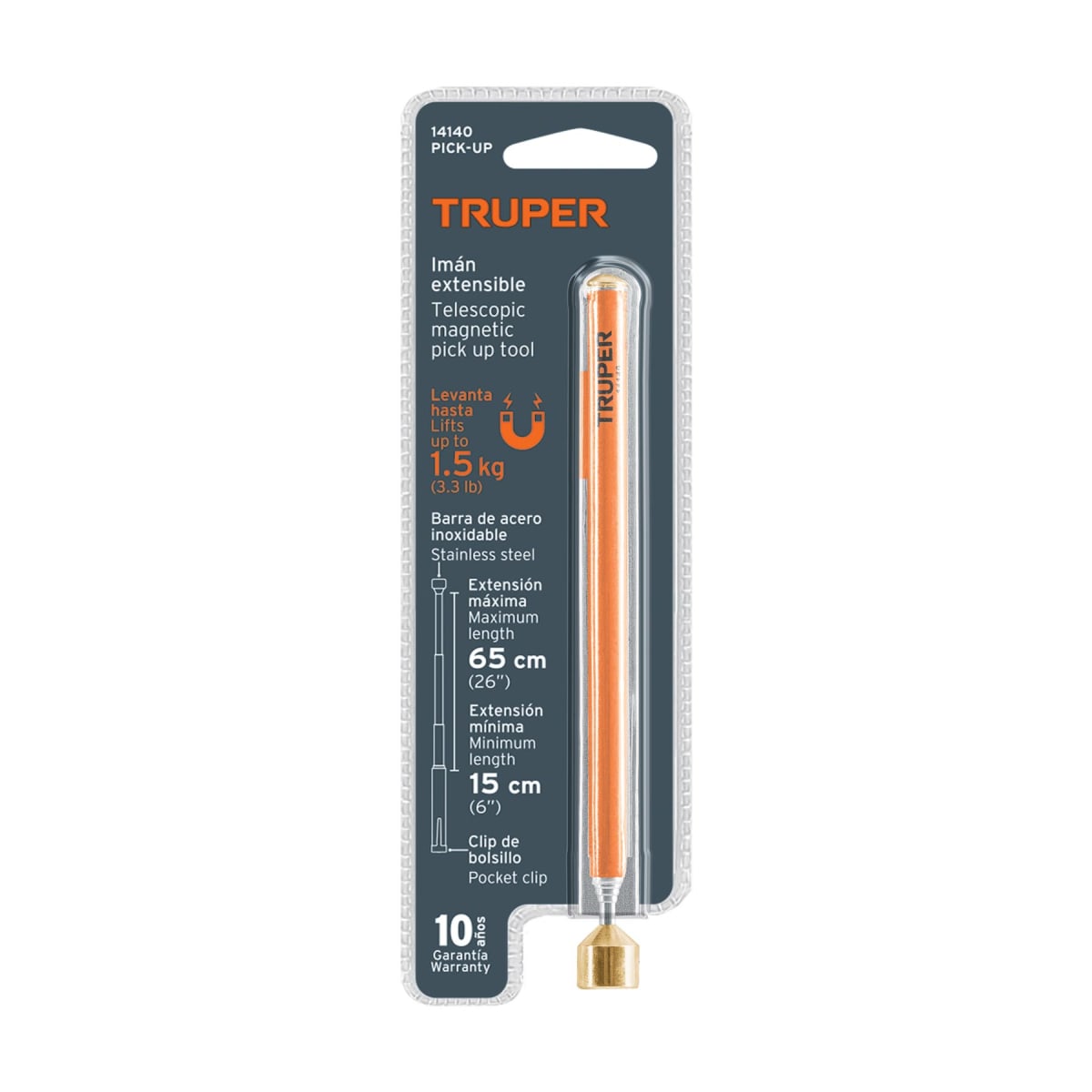 Imán extensible de acero inoxidable, 1.5 kg, Truper4
