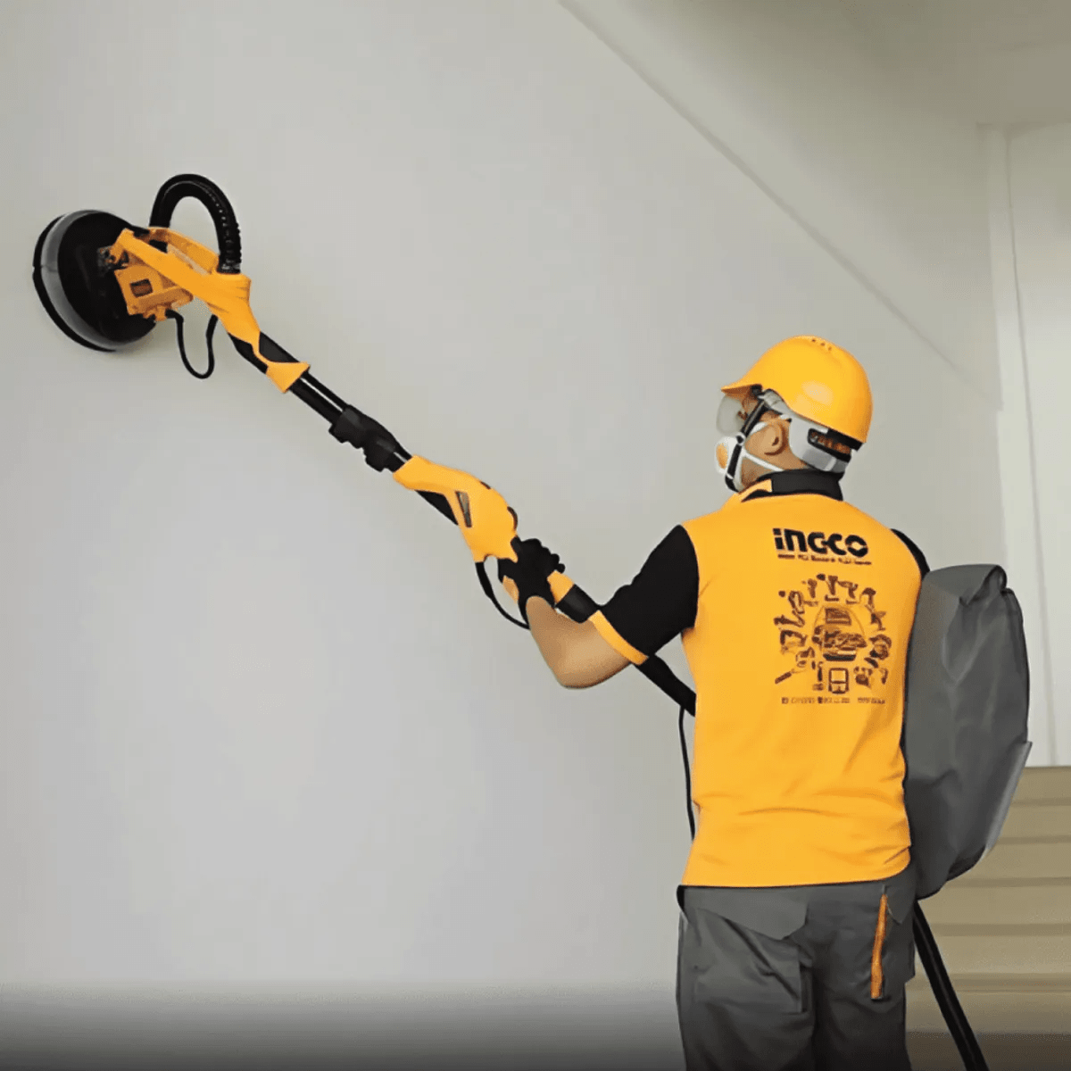 Ingco Lijadora De Pared Techo Dws10501 Amarillo/negro 50 Hz/60 Hz2