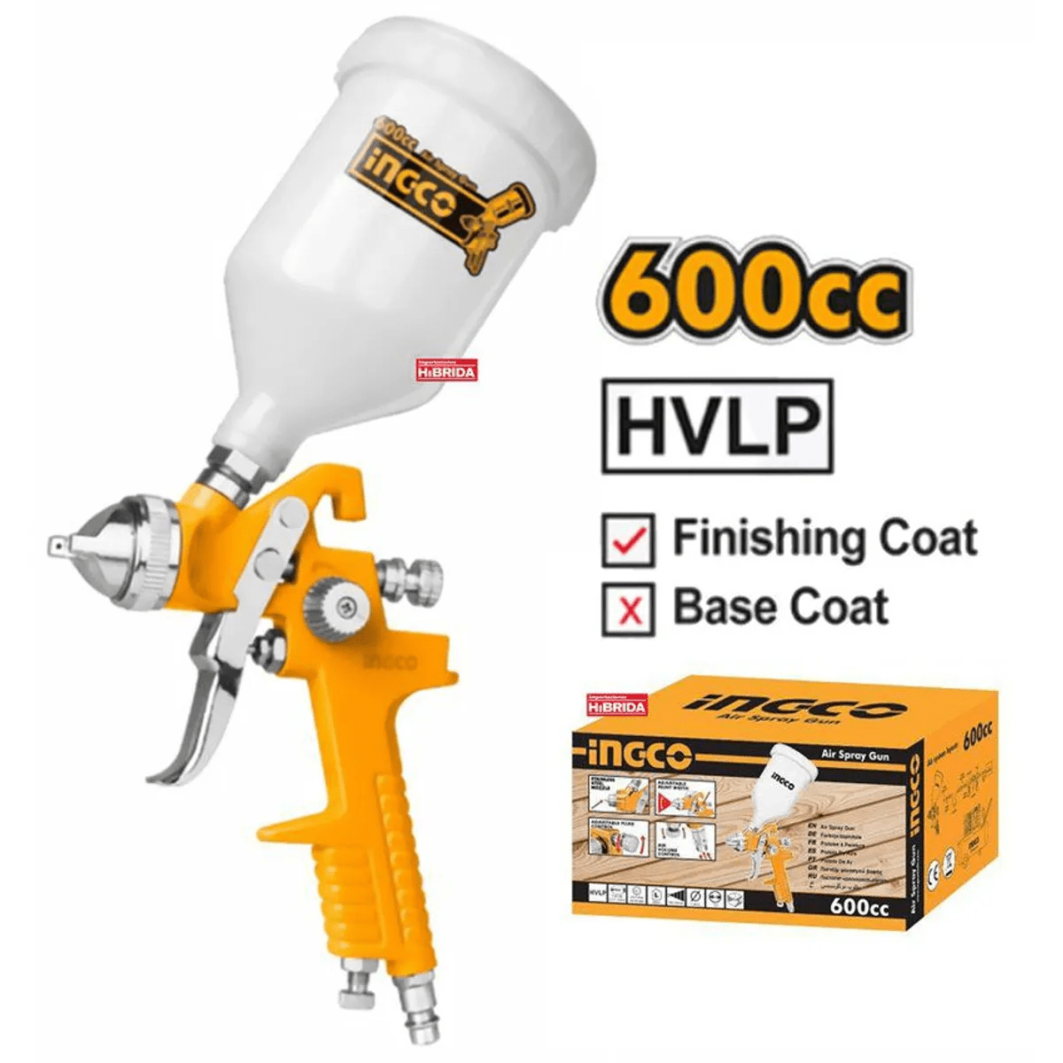 ASG1061 Pistola de pulverización HVLP 600CC2
