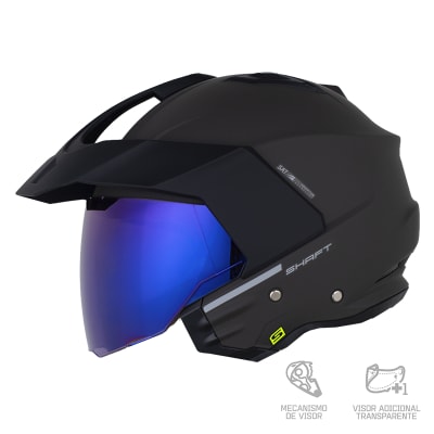 SHAFT OPEN FACE SH227 NEGRO MATE LINEA GRIS1