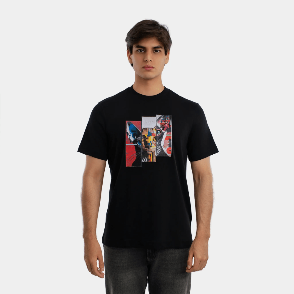 POLO HOMBRE ACON COLLAGE BLACK1