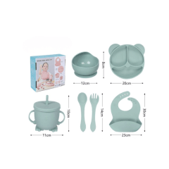 Kit de comida silicona para bebes 6 pcs