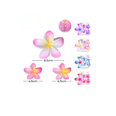 Set de 3 pinches flor color degrade