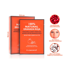 Mascarilla facial granada roja