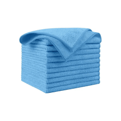 Paquete 10 paños micro fibra azul