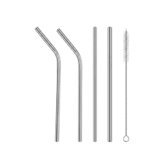 Set de 4 bombillas metálicas con limpiador
