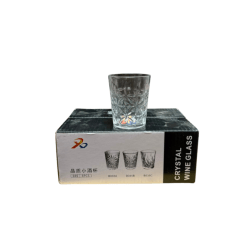Set de 6 vasos de vidrio shot