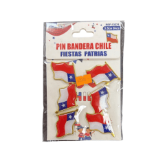Set 6 pines bandera Chile 3.5cm