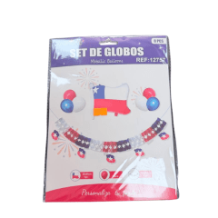 Set de globos fiestas patrias 8 piezas
