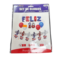 Set globos fiestas patrias feliz 18