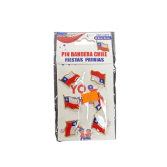 Set pines bandera de Chile 2.2cm
