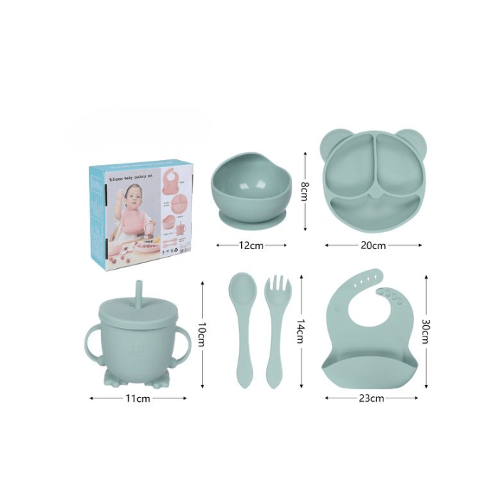 Kit de comida silicona para bebes 6 pcs1