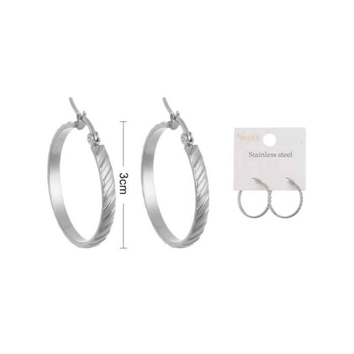 Par aros redondo acero inoxidable 3cm1