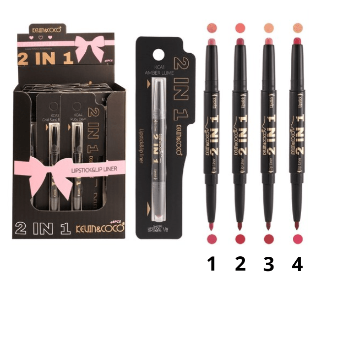 labial en barra + delineador 2 en 11