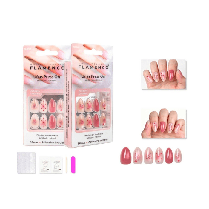 Uñas press on 30 pc17